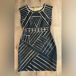 NWT Women’s Catherine Malandrino Black Faux Leather Avalon Dress - Size 8